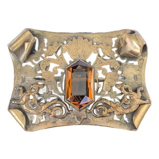 Late 19th Century Victorian Dragon Sash Pin For Sale