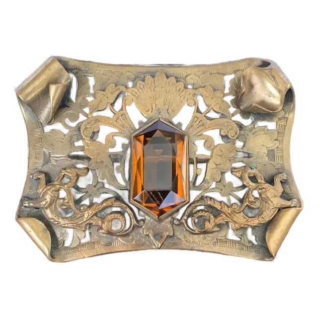 Late 19th Century Victorian Dragon Sash Pin For Sale