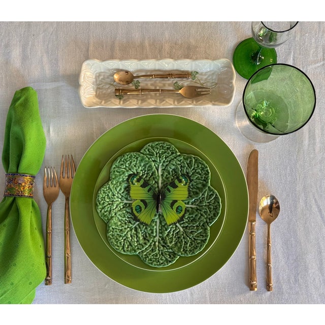 Vera Neumann Papillon Dreams Stripe Up the Bands Plates - 13 Pieces For Sale - Image 9 of 14