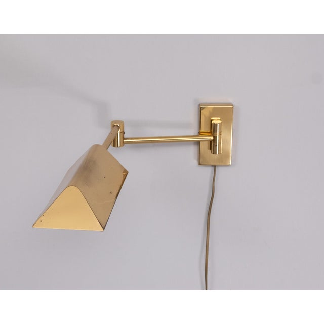 Metal Brass Swing Arm Wall Lamp, Germany, 1978 For Sale - Image 7 of 11