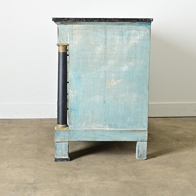 19th Century French 19th Century Painted Empire Commode For Sale - Image 5 of 14