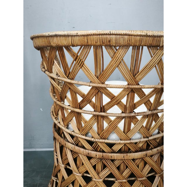 Italian Bamboo and Rattan Lounge Chairs, 1960s, Set of 2 For Sale - Image 6 of 18
