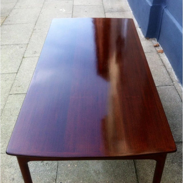 Danish Mahogony Coffee Table with Floating Top by Ole Wanscher for P. Jeppesen, 1960s For Sale - Image 6 of 9