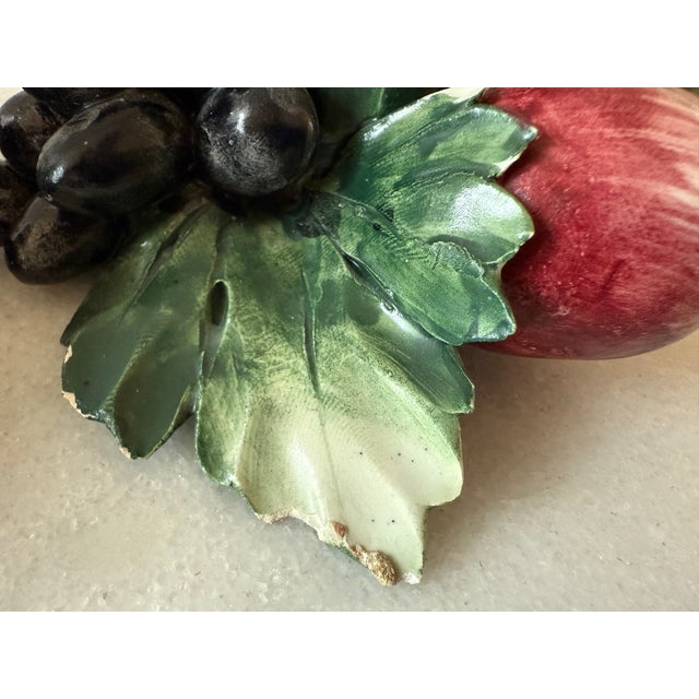 Vintage Italian Capodimonte Ceramic Fruit Candle Holders by Visconti Mollica For Sale - Image 13 of 15