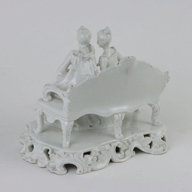 Silver Antique Sculpture in Porcelain For Sale - Image 8 of 10