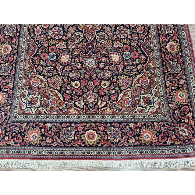Handmade Antique Persian Style Kashan Rug 4.3' X 6.6', 1920s For Sale - Image 11 of 11
