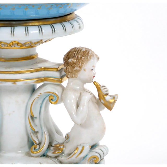 Antique Pair Large German Meissen Porcelain Figural Centerpieces For Sale In New York - Image 6 of 12