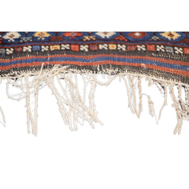 Ivory Antique Persian Qashqai Rug 4'7'' x 6'5'' For Sale - Image 8 of 12