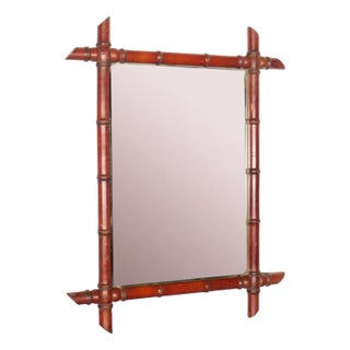 French Faux Bamboo Mirror, 1890s For Sale