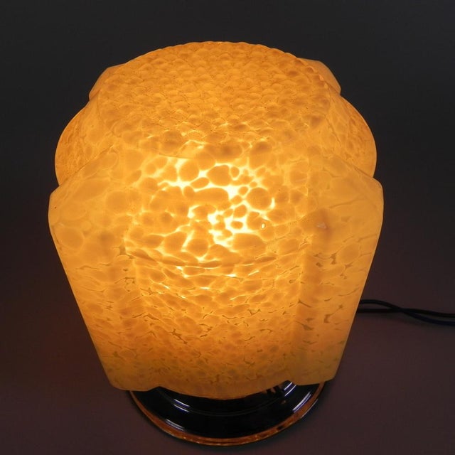 Art Deco Ceiling Lamp with Pink Cloudy Shade, 1930s For Sale - Image 12 of 14