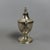 800 Silver Cup with Lid Engraved Floral Figure, 1970s For Sale - Image 3 of 11