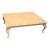 Oversized Vintage Pickled Cherry Inlaid Coffee Table With Cabriole Legs For Sale