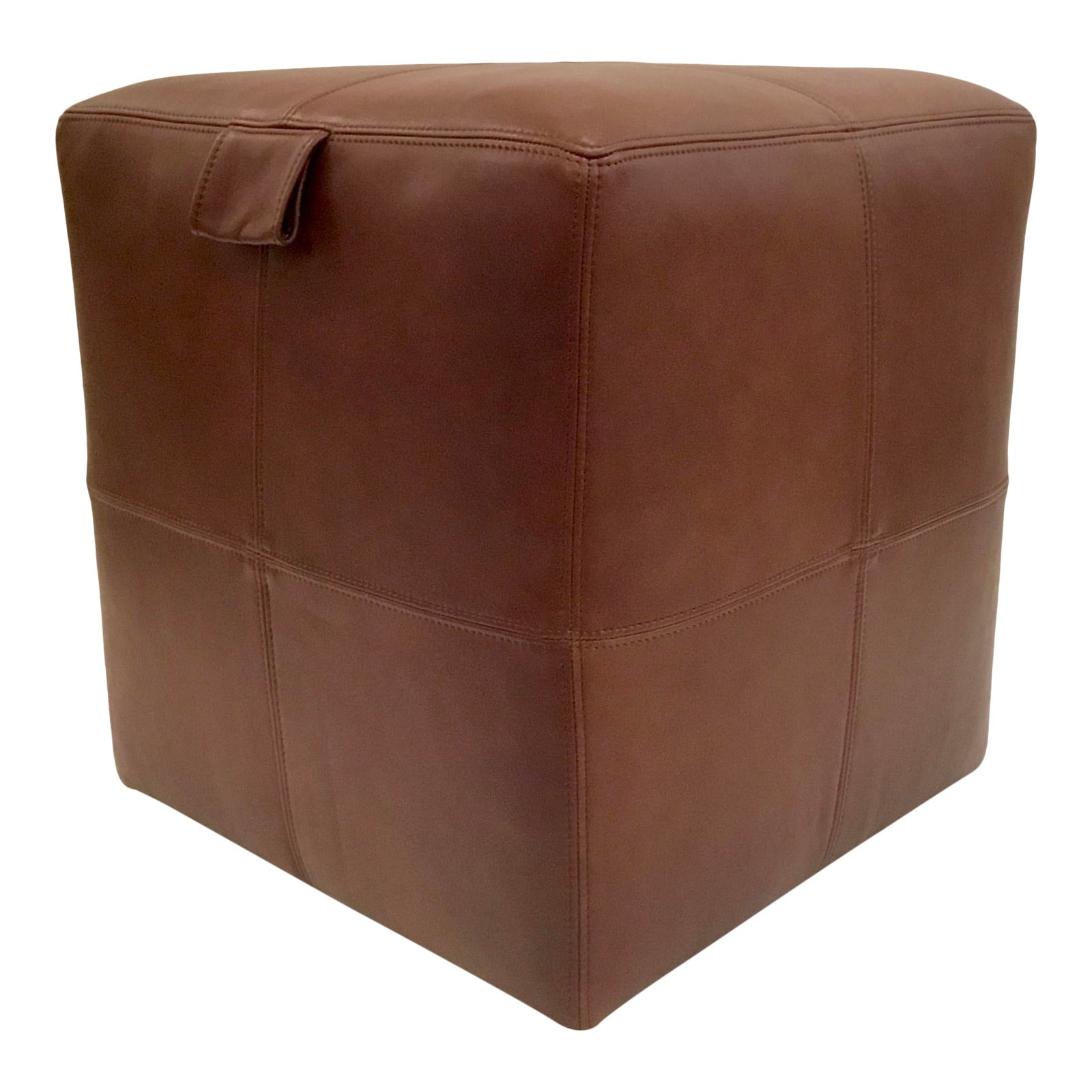 Baker Transitional Chocolate Brown Leather Ottoman Chairish