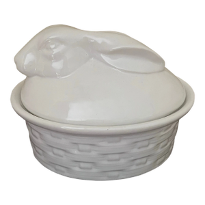 White Ceramic Rabbit Tureen