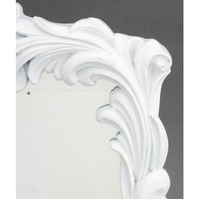 Serge Roche Serge Roche Style White Painted Wall Mirror For Sale - Image 4 of 8