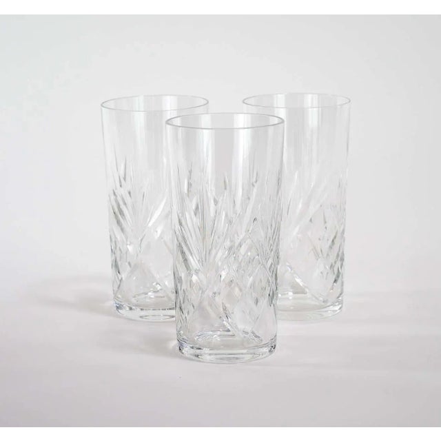 Glass Late 20th Century Saint Louis Crystal Barware High Ball Service- Set of 12 For Sale - Image 7 of 10