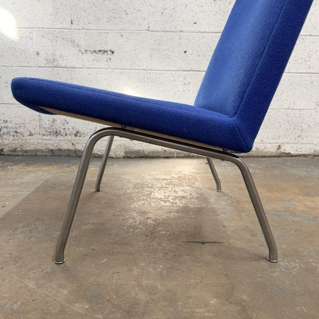 Blue Vintage Danish Hans J. Wegner Ap39 Kastrup Airport Lounge Chair a.p. Stolen For Sale - Image 8 of 12