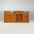 Italian Art Deco Wooden Sideboard with Green and Blue Stained Glass, 1930s For Sale - Image 4 of 18