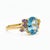Blue Topaz Multicolor Ring in 14k Gold, Size 7.5 For Sale - Image 4 of 10