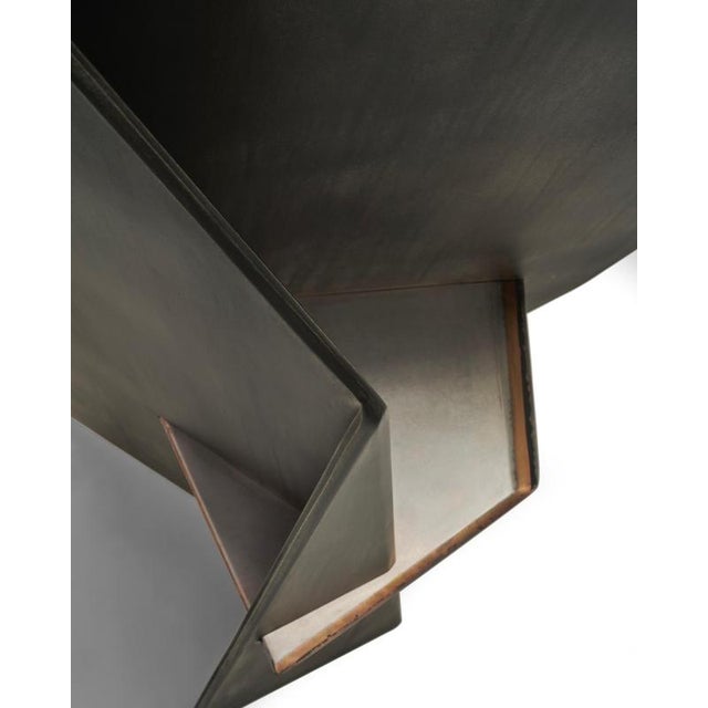 Brown Harakiri Chair in Aluminium and Damascus Stainless Steel by Orfeo Studio For Sale - Image 8 of 12