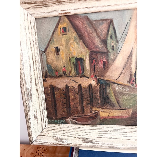Coastal Oil Painting Signed 1959 For Sale In New York - Image 6 of 16