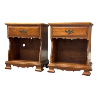 Solid Maple Nightstands by Sweat Commings - A Pair For Sale