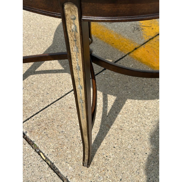 Drexel Drexel Hand Painted Tray Table For Sale - Image 4 of 8