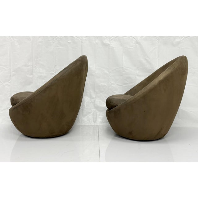 Vintage Pair Milo Baughman for Thayer Coggin Swivel Egg Lounge Chairs, Usa 1960s For Sale - Image 10 of 18