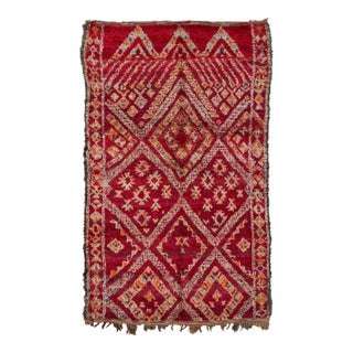 Vintage Moroccan Berber Shag Wool Rug With Diamond Grid by Rug & Kilim, 1950-1959 For Sale