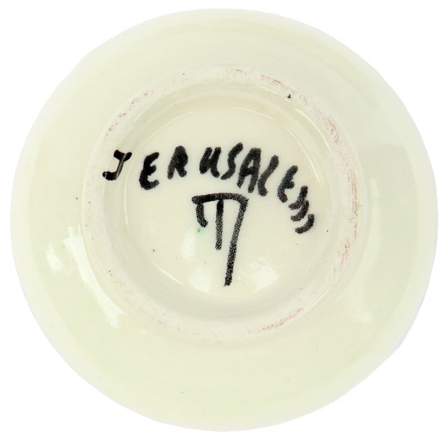 Artisan-Painted Morrocan Style Folk Art Pottery Bowls, S/5 For Sale - Image 9 of 9