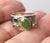 Contemporary 1990s Sterling Cigar Band Ring With Green Gemstones, Size 7.25 For Sale - Image 3 of 9