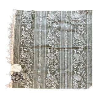 Vintage F Schumacher Liverpool Birds Williamsburg Fabric Remnant For Sale