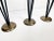 Metal Modernist Black Enameled Metal and Brass Candleholders - Set of 3 For Sale - Image 7 of 10