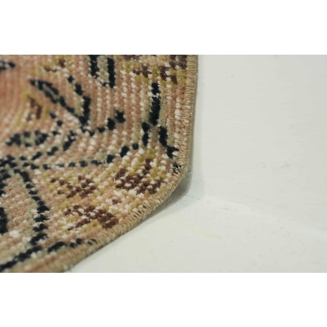 1970s Vintage Turkish Handmade Wool Cotton Beige Area Rug For Sale - Image 10 of 13