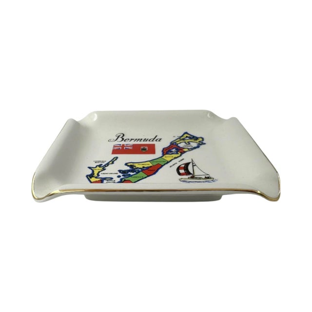 Mid-Century Modern Vintage Bermuda Ceramic Ashtray Catchall Dish For Sale - Image 3 of 11