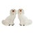 Large White Antique Staffordshire Dogs / Spaniels, a Pair For Sale