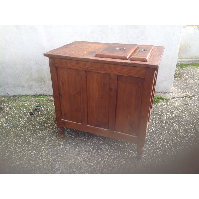 Brown Vintage Icebox Cabinet in Pine, 1940s For Sale - Image 8 of 10