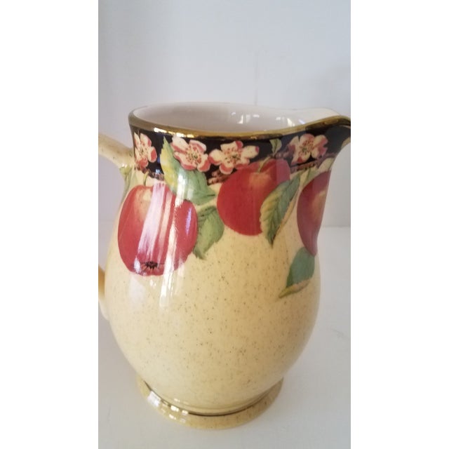 Farmhouse Vintage Yapacunchi Ceramic Hand Painted Beverage Pitcher From Ecuador For Sale - Image 3 of 7