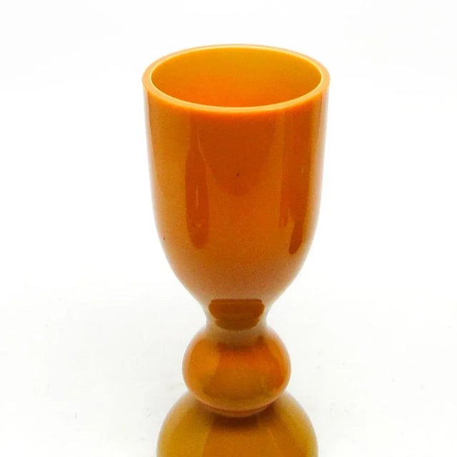 Orange Postmodern Vase from Sudety Glassworks, Poland, 1970s For Sale - Image 8 of 9