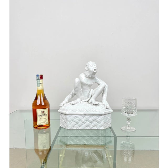 Ceramic Monkey Box Sculpture from Vivai Del Sud, Italy, 1970s For Sale - Image 6 of 14