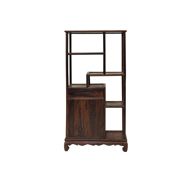 This elegant miniature display cabinet (often referred to as a Bogu-jia or "curio shelf") is a masterful example of...