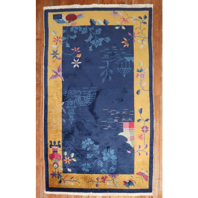 Textile Zabihi Collection Chinese Art Deco Small Rug - 3' x 5' For Sale - Image 7 of 7