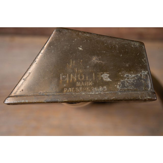 1900s Industrial Linolite Adjustable Bronze Tone Desk Lamp For Sale In Chicago - Image 6 of 9