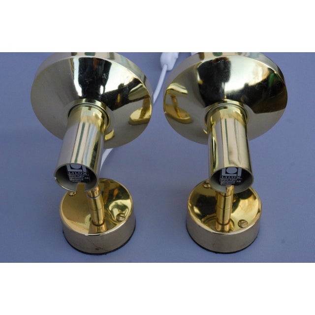 Gold Model 295L Wall Lamps by Hans-Agne Jakobsson for Hans-Agne Jakobsson AB, 1980s, Set of 2 For Sale - Image 8 of 10