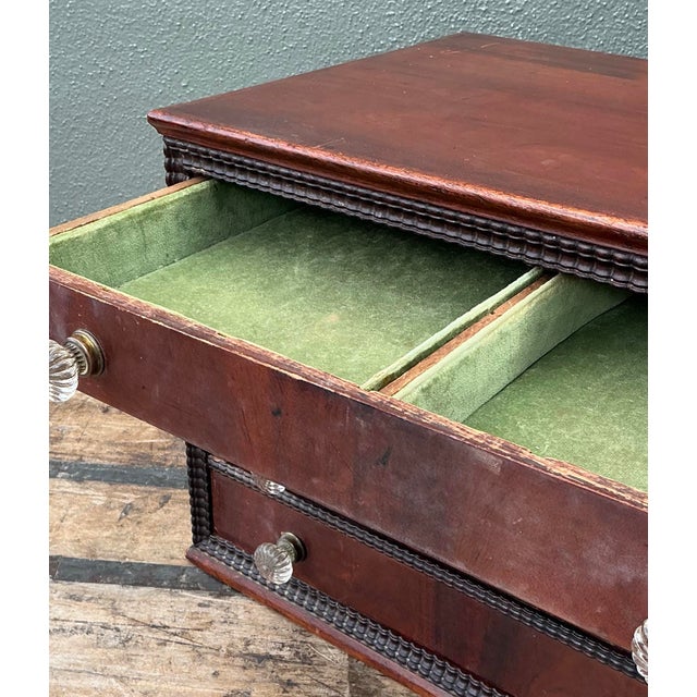 Mid 20th Century Vintage Bead Trim Table Top Chest of Drawers For Sale - Image 5 of 12