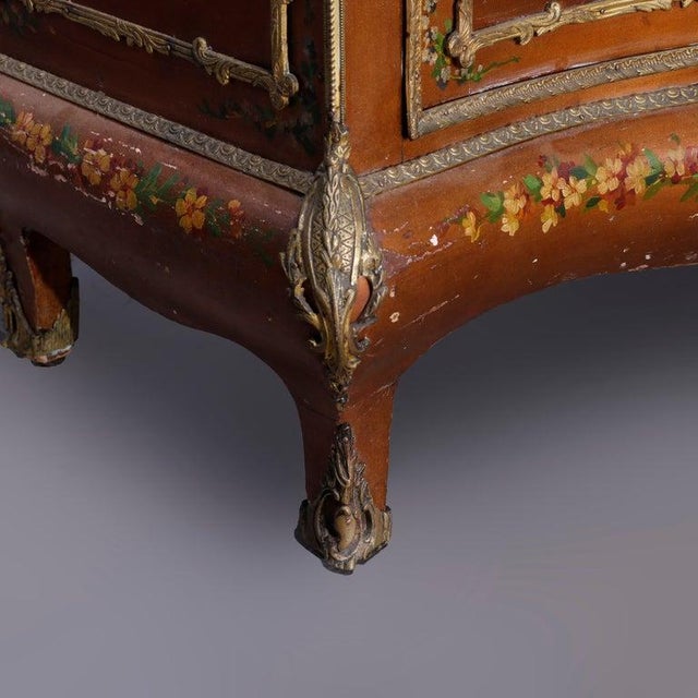 French French Louis XIV Style Vernis Martin Decorated Vitrine With Ormolu C1890 For Sale - Image 3 of 18