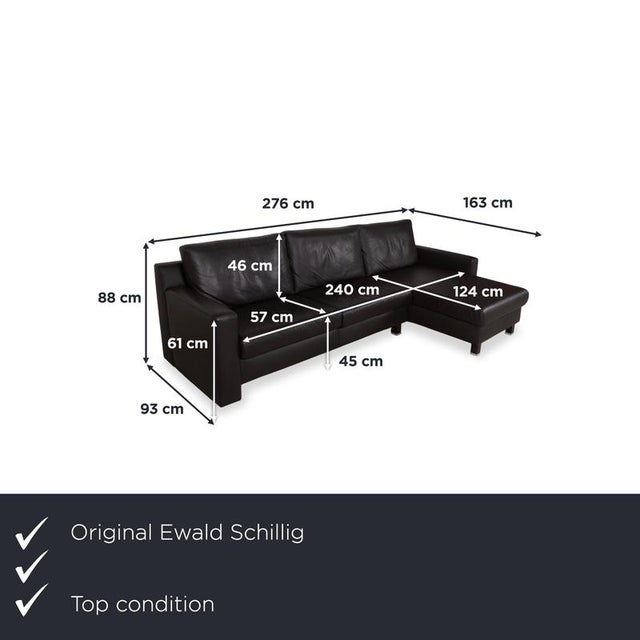 with this Ewald Schillig Flex Plus corner sofa, you're getting a dark brown sofa that emphasizes clean, straight lines....
