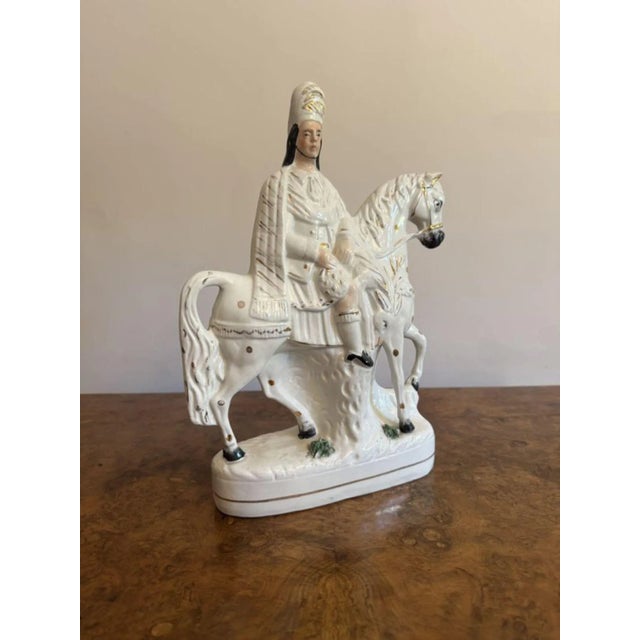 Late 19th Century Large Antique Victorian Staffordshire Figures, 1880, Set of 2 For Sale - Image 5 of 7