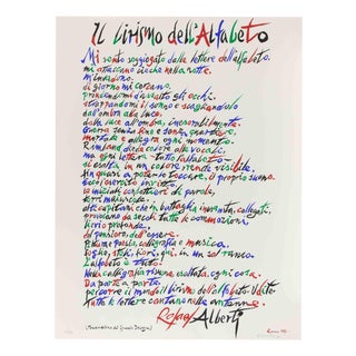Rafael Alberti, The Lyricism of Alphabet, 1970s, Lithograph For Sale