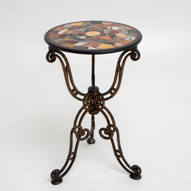 Gueridon with Pietra Dura Top, Italy, 1800s For Sale - Image 3 of 9